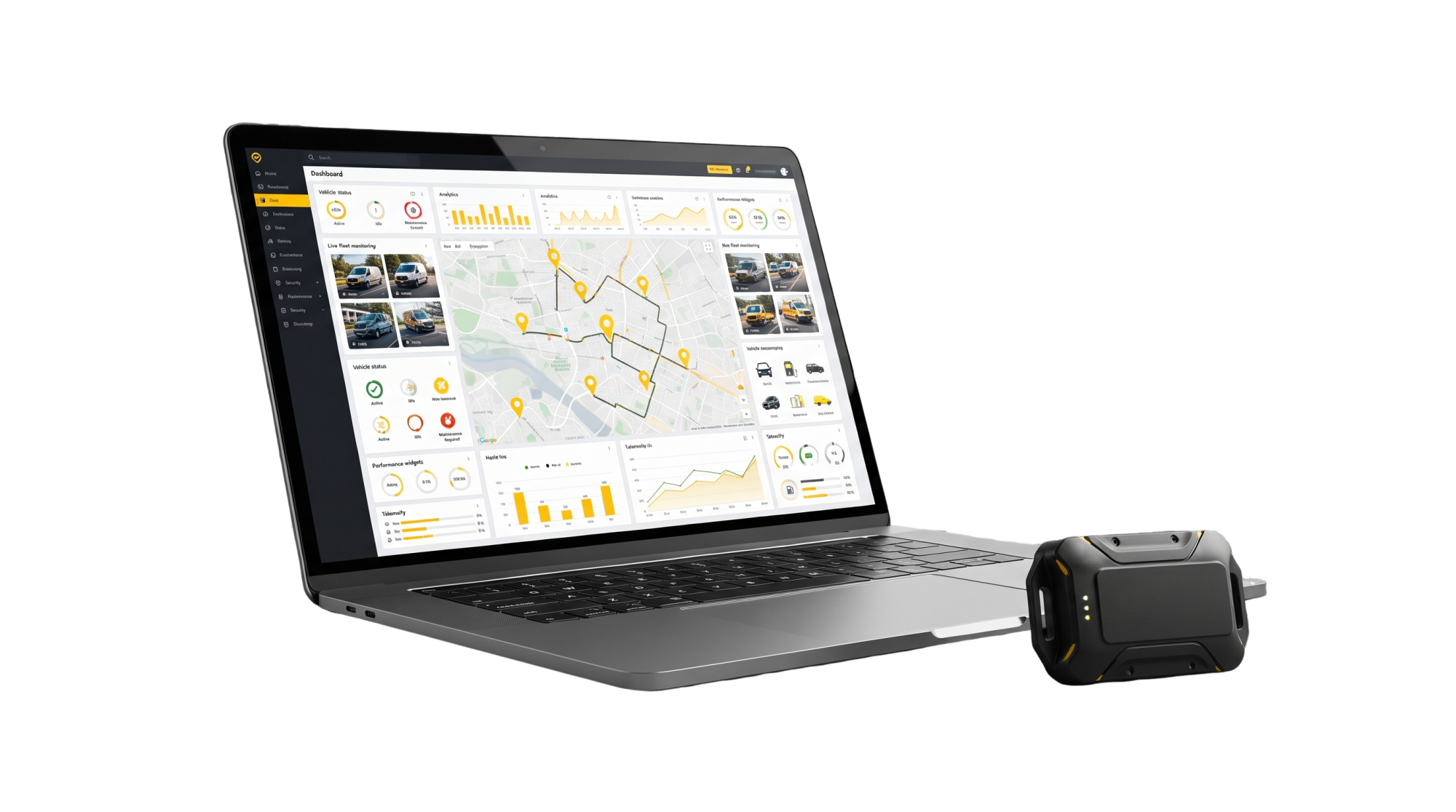 Dashboard de gestão de frotas Protect Rastreamento